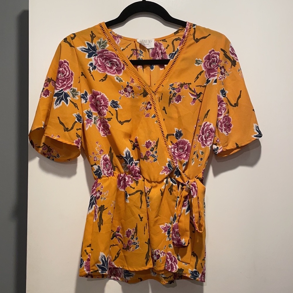 Barely used flower blouse!